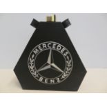 Black Mercedes Benz petrol can
