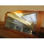 Art deco hammered copper mirror Width 63 cm