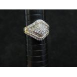 9ct Gold diamond ring Size Q