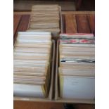 3x Boxes of single records from the 70's onwards