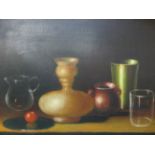 Oil on canvas still life signed Loza