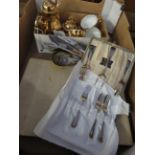 Collection of flatware to include a continental te
