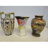 Japanese vase, Noritake vase & Arthur wood vase