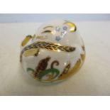 Royal crown derby mouse gold stopper