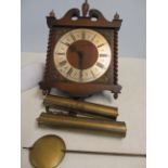 West German 2 weight pendulum clock