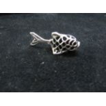 Silver fish pin cushion