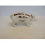 Cast iron butchers pig money box