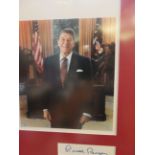 Signed picture of Ronald Reagan