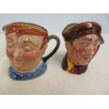 2x Royal Doulton character jugs, Fatboy & Arry