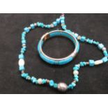 North American Navajo bangle & necklace