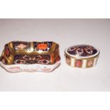 Royal Crown Derby pin dish and trinket box