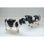 Beswick Frisian bull and cow