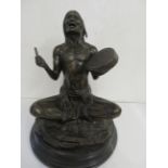 Heavy 20th century bronze in the form of a native