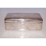 Silver Chester hallmarked cigarette box by Walker