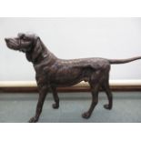 Life size bronze pointer, very heavy. Approx 25kg