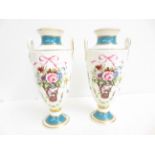 Pair of Minton vases 'Minton rose basket' No 5363