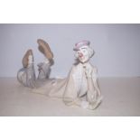 Lladro figure of a clown laying down 36cm