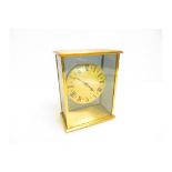 Garrard 1980's mechanical movement mantle clock, clear plastic front, side panels & back (Smokey pla