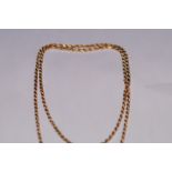 9ct Gold long necklace. Length 76 cm Weight 19.9g