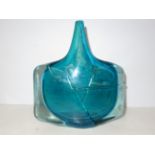 Large & impressive Mdina glass vase axe or fish pa