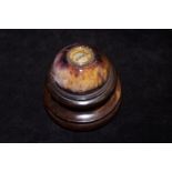 Victorian blue John stone mounted with a compass o