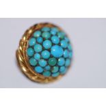 Victorian brooch/pendant set with turquoise