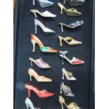 Collection of metal display shoes