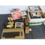Commodore 64 with 4 joy sticks, power pack, keyboa