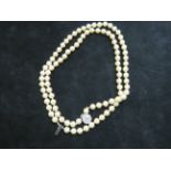 Simulated pearl necklace