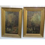 Pair of oil board signed A.Whittington