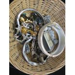 Small basket of costume jewellery