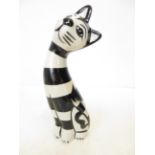 Lorna Bailey black & white humbug cat