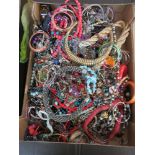 Large box of costume jewellery