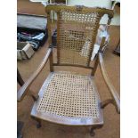 Early 20th century rattan arm chair