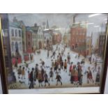 Lowry print titled a village square