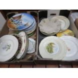2x Boxes of cabinet plates & others