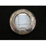 Silver small round photo frame