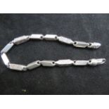 Silver bracelet with Greek key pattern Weight 26g