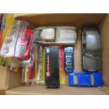 Box of collectable toy cars