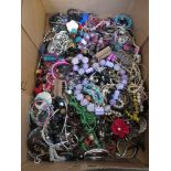 Large box of costume jewellery