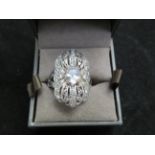 Ladies silver dress ring