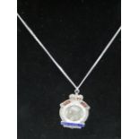 Silver necklace with silver jubilee medal pendant