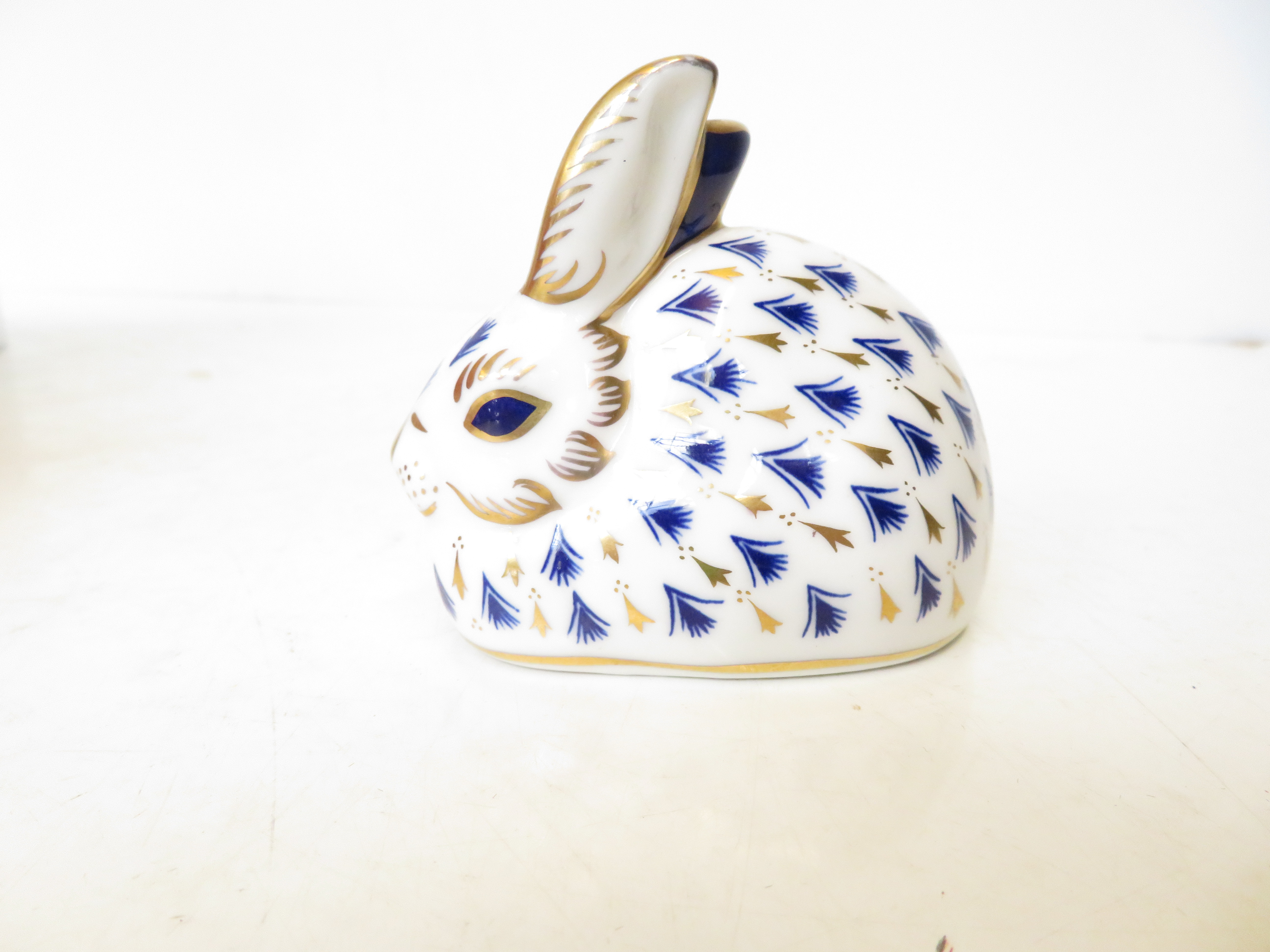 Royal crown derby rabbit with gold stopper