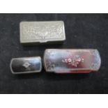 3x Early snuff boxes