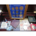 Coin collection to include a magnifying glass