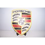 Cast iron porsche sign