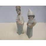 2x Lladro figurines Tallest 21 cm