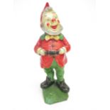 Vintage wooden garden gnome Height 43 cm