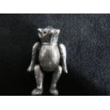 Silver bear pin cushion