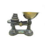 Pair of Thornton & co scales & weights
